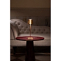 Zafferano battery table lamp POLDINA TAVOLO PRO IP20, red, gold leaf dimmable