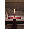 Zafferano battery table lamp POLDINA TAVOLO PRO IP20, red, gold leaf dimmable