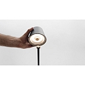 battery spike luminaire POLDINA IP54, dark grey, lacquered dimmable