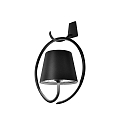 Zafferano battery wall luminaire POLDINA with handle IP54, dark grey, lacquered dimmable