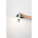 Zafferano Batterij wandlamp SISTER LIGHT IP65, groen, geanodiseerd dimbaar