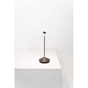 Zafferano battery table lamp PINA TAVOLO PRO CCT Switch, with touch dimmer IP54, dark grey, lacquered dimmable