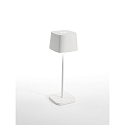 battery table lamp OFELIA TAVOLO PRO square, CCT Switch, with touch dimmer IP65, white, lacquered dimmable
