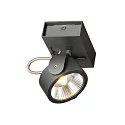 Wand- en plafondarmatuur KALU LED 1 1-vlams, cardanisch draaien IP20, zwart dimbaar