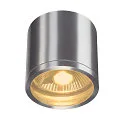 Plafondarmatuur voor buiten ROX CEILING OUT QPAR11 GU10 IP44, aluminium geborsteld dimbaar