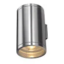 Wandarmatuur voor buitenshuis ROX WALL OUT UP/DOWN QPAR11 GU10 IP44, aluminium geborsteld dimbaar