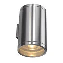 SLV Wandarmatuur voor buitenshuis ROX WALL OUT UP/DOWN QPAR11 GU10 IP44, aluminium geborsteld dimbaar