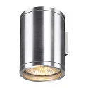 SLV Wandarmatuur voor buitenshuis ROX WALL OUT UP/DOWN QPAR11 GU10 IP44, aluminium geborsteld dimbaar
