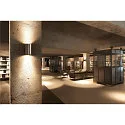 SLV Wandarmatuur voor buitenshuis ROX WALL OUT UP/DOWN QPAR11 GU10 IP44, aluminium geborsteld dimbaar