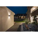 SLV Wandarmatuur voor buitenshuis SQUARE TURN G9 IP44, zilvergrijs