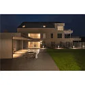 SLV Wandarmatuur voor buitenshuis SQUARE TURN G9 IP44, zilvergrijs