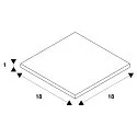 SLV Bevestiging SQUARE POLE, aluminium