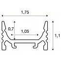 SLV Opbouwprofiel GRAZIA 10 plat, wit