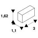 Inbouwprofiel GRAZIA 10 2 stuks, aluminium geëloxeerd