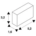 SLV Inbouwprofiel GRAZIA 20 2 stuks, wit
