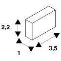 SLV Eindkap GRAZIA 20 plat, 2 stuks, wit