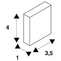 SLV GRAZIA 20 Endcaps for GRAZIA Surface profile flat, 2 items, high design, alu