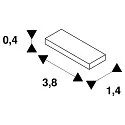 SLV Langsverbinder GRAZIA 20 2 stuks, aluminium geëloxeerd