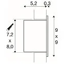 SLV Inbouwarmatuur FRAME CURVE HV, wit 3,1W 100lm 2700K CRI 80