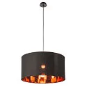 SLV Lampenkap FENDA Ø 70CM groot, cilindrisch, koper, zwart