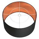 SLV Lampenkap FENDA Ø 70CM groot, cilindrisch, koper, zwart