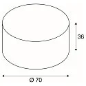 SLV Lampenkap FENDA Ø 70CM groot, cilindrisch, koper, zwart