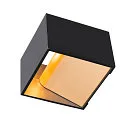 Wandarmatuur LOGS IN DTW up down, klein, Dim-To-Warm, indirect IP20, zwart dimbaar