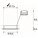 SLV Plafondinbouwarmatuur PIKA QPAR51 draaibaar GU10, messing 