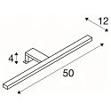 SLV Spiegelarmatuur DORISA LED lang IP44, chroom 