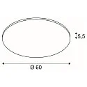 SLV LED Ceiling luminaire PANEL 60 round, Ø 60cm, 42W, dimmable, white, 3000K