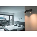 SLV Wall and Ceiling luminaire AVO DOUBLE, 2 flame, black, GU10 QPAR51, max. 2x 50W