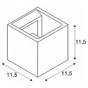 SOLID CUBE Wall luminaire, QT14, grey