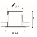 Plafondinbouwarmatuur KAMUELA ECO IP65, wit dimbaar