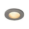 Outdoor Ceiling recessed luminaire DOLIX OUT, GU10, QPAR51, IP65, Ø 68mm, round, silver grey