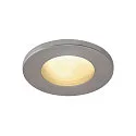 Outdoor Ceiling recessed luminaire DOLIX OUT, GU10, QPAR51, IP65, Ø 68mm, round, matt chrome
