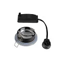 SLV Outdoor Ceiling recessed luminaire DOLIX OUT, GU10, QPAR51, IP65, Ø 68mm, round, matt chrome