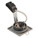 SLV Outdoor Ceiling recessed luminaire DOLIX OUT, GU10, QPAR51, IP65, Ø 68mm, square, silver grey