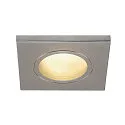 Outdoor Ceiling recessed luminaire DOLIX OUT, GU10, QPAR51, IP65, Ø 68mm, square, matt chrome