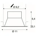 SLV LED Recessed luminaire AKALO D83 DL, 9W 3000/4200/5700K 800-880lm 90°, white