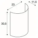 Lampenkap FENDA BASE halfrond, zwart