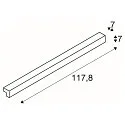 LED Wall luminaire / Mirror luminaire L-LINE 120, 19W 3000K 1650lm 120°, IP44, white