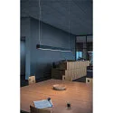 LED Pendant luminaire Q-LINE PD DALI Single, length 142cm, 47W 3000K 3700lm 120°, black