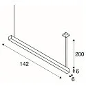 SLV Pendelarmatuur Q-LINE PD DALI single, zilvergrijs dimbaar
