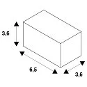SLV 3-fase feeder S-TRACK ON/OFF opbouwversie, aarde links, schakelbaar, wit