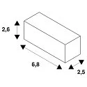 3-fase mini connector S-TRACK ON/OFF opbouwversie, elektrisch, schakelbaar, wit