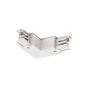 3-fase L-connector S-TRACK ON/OFF opbouwversie, aarde binnen, met voedermogelijkheid, instelbaar, schakelbaar, wit