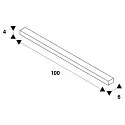 SLV 3-fase hangende ophanging S-TRACK - 100CM stijf, mechanisch, opbouwversie, universeel, wit