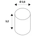 SLV 3-fase adapter S-TRACK geïsoleerd, met haak, mechanisch, universeel, wit