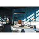 SLV LED Pendant luminaire GLENOS, 100cm, UGR, 52W 4000K, black matt