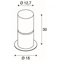 Lichtpaal ROX ACRYL POLE 60 cilindrisch, met diffuser E27 IP44, rvs dimbaar